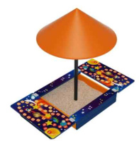 Песочницы +  Песочница с крышкой и грибком Азбука ИО 07-512