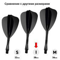 Оперения и хвостовики + Литые оперения с хвостовиками Winmau Fusion Arrow Intermediate (черные)
