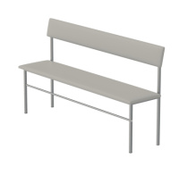 Банкетки, диваны медицинские + Банкетка медицинская со спинкой БМС (корпус серый)