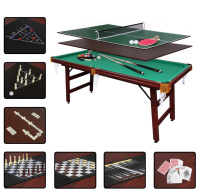 Бильярдные столы + Бильярдный стол Fortuna Пул 6фт 9 в 1 с комплектом аксессуаров