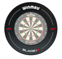 Аксессуары для игры в дартс + Защитное кольцо для мишени Winmau Dartboard Surround PDC (Черное)