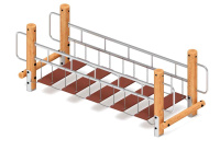 Детские уличные комплексы + Мост подвесной СО 1.82.06-Л.И1