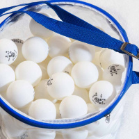 Мячики для настольного тенниса + Мячи Dragon Training Gold 2* New (100 шт, бел.) в прозрачной сумке