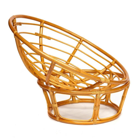 Мебель из ротанга + Кресло Папасан/Papasan (23/01 W) /с подушкой/ диаметр подушки 122см, 115х101х104см, медовый, ткань оранжевый, с 23