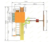 Детские уличные комплексы + Детская площадка IgraGrad Панда Фани Gride с рукоходом