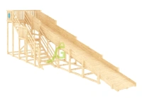 Детские горки + Зимняя горка "IgraGrad Snow Fox", скат 10 м, без окраски