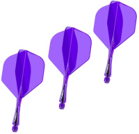 Аксессуары для игры в дартс + Литые оперения с хвостовиками Winmau Fusion Short Purple (фиолетовые)