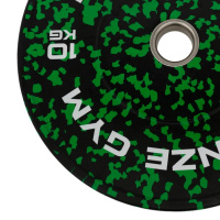 Диски для штанг и гантелей + Диск бамперный BRONZE GYM камуфляж зеленый 10 кг