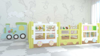 Мебель детская + Манеж Паровоз