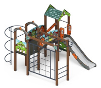 Детские уличные комплексы + Рада (Город) - ДИК 2.01.2.03-01 - Игровой комплекс H=1200