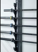 Стойки для гантелей, грифов и дисков + Кронштейны для 6-ти грифов с пластиком, пара