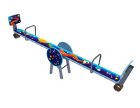 Детские качели + Качалка-балансир со спинкой  (Космос)  ИО 03-111