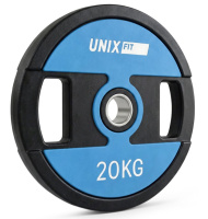 Диски для штанг и гантелей + Диск уретановый c хватом UNIX Fit PRO 20 кг, 51 мм, 1 шт.