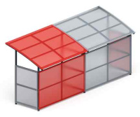 Теневые навесы, беседки + Навес для колясок (2 секции) МФ 742.01-02