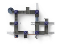 Детские уличные комплексы + Замок (Пиксель) - ДИК 2.18.12-03.И1