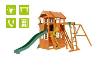 Детские уличные комплексы + Детская площадка IgraGrad Клубный домик 2 с трубой и рукоходом Luxe
