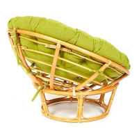 Мебель из ротанга + Кресло Папасан/Papasan (23/01 W) /с подушкой/ диаметр подушки 125см, 115х101х104см, медовый, флок олива, 23