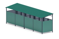 Хозяйственное оборудование + Навес контейнерной площадки для мусора (4 секции) МФ 55.02.02.4-01