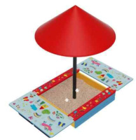 Песочницы +  Песочница с крышкой и грибком Азбука ИО 07-512