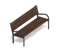 Скамейки + Скамья с поручнем и спинкой - МФ 42.01.16 (Эко стиль)