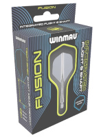 Аксессуары для игры в дартс + Литые оперения с хвостовиками Winmau Fusion Short Grey Smoke (серые)