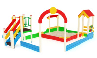 Песочницы + Песочный дворик с горкой ИО 07-540
