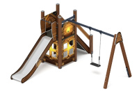 Детские уличные комплексы + Счастливое детство (ЭКО) - ДИК 2.01.01-02 - Игровой комплекс H=1200