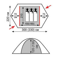  Палатки универсальные + Tramp палатка Rock 3 (V2) (серый)