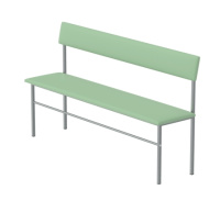 Банкетки, диваны медицинские + Банкетка медицинская со спинкой БМС (корпус серый)