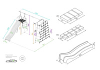 Детские спортивные комплексы для дачи + Дачный комплекс "Богатырь Плюс 2 MAX" + ДИСК качели Romana 103.12.07 (серый/жёлтый)