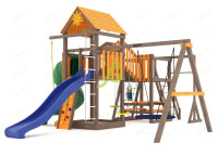 Детские уличные комплексы + Детская площадка IgraGrad Панда Фани Мостик с трубой