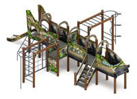 Детские уличные комплексы + Игровой комплекс Аэроплан (В джунглях) Н=1200 ДИК 2.03.4.04-02