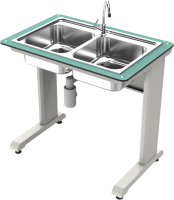 Лабораторные столы с мойками + Стол лабораторный с двойной мойкой