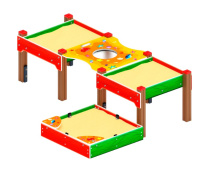 Песочницы + Песочница тройная комбинированная - ДОВ 50.01.06-01