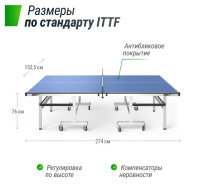 Теннисные столы профессиональные + Профессиональный теннисный стол UNIX Line 25 mm MDF (Blue)