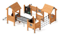 Песочницы + Игровой комплекс (лиственница) ДИК 1.24.02-Л.И1