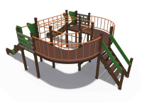 Детские уличные комплексы + Детский игровой комплекс Встречные мосты Н-1200 серии Май ДИО 04051