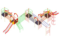 Детские уличные комплексы + Детский игровой комплекс «Навина» H=1200 ДИК 28-950