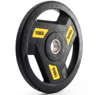 Диски для штанг и гантелей + Диск обрезиненный c хватом UNIX Fit PRO 15 кг, 51 мм, 1 шт.