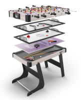 Настольный теннис + Игровой стол складной UNIX Line Трансформер 5 в 1 (108х59 cм)