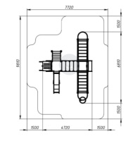 Детские уличные комплексы + Аэроплан (мульт) - ДИК 2.03.4.02-01 - Игровой комплекс Н=1200