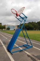 Баскетбольные стойки + Стойка стритбольная складная с фанерным щитом, кольцом, сеткой и защитой ATLET Street IMP-A14