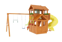Детские уличные комплексы + Детская площадка IgraGrad Клубный домик 3 с трубой