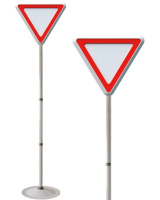 Автогородки и ПДД для детей + Знак дорожный типоразмер 40 на стойке с основанием 3 кг светоотражающий