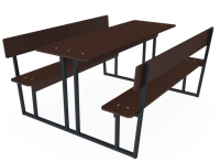 Скамейки и столики + Столик взрослый со скамейкой МФ 04-017