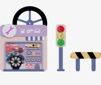 Декоративно-развивающие панели + Набор декоративно-развивающих панелей «Миниград»