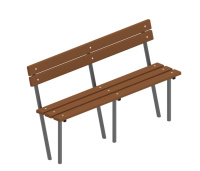 Скамейки + Скамья со спинкой - МФ 42.01.06-И1