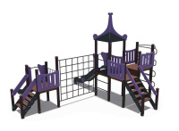 Детские уличные комплексы + Игровой комплекс серии Лагуна Н-1500,1200,900 ДИО 07011