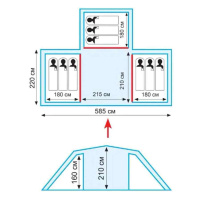  Палатки универсальные + Tramp палатка трехкомнатная Brest 9 V2, зеленый