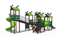 Детские уличные комплексы + Игровой комплекс серии Лесная долина Н-1200 (Н-900 и винтовой скат Н-2000) ДИО 06070.2